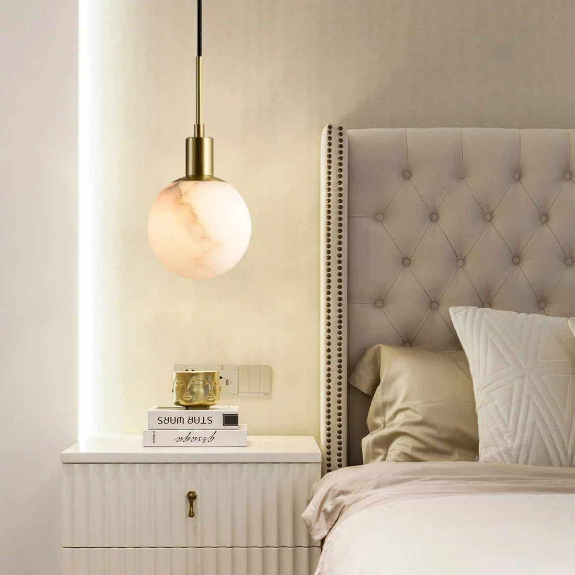 Modern Marble Island Pendant Light
