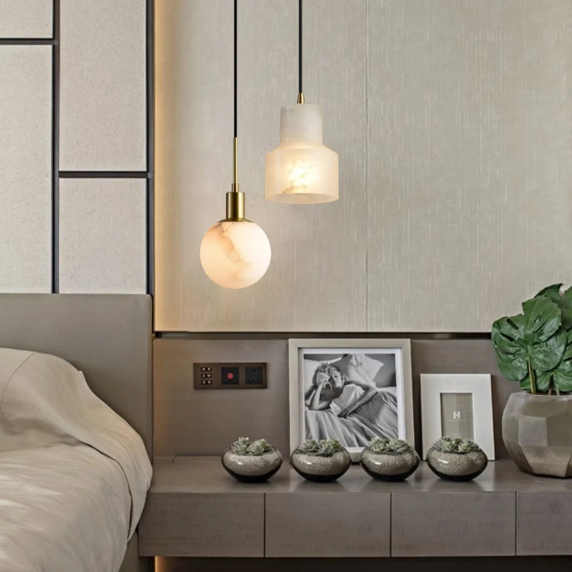 Modern Marble Island Pendant Light