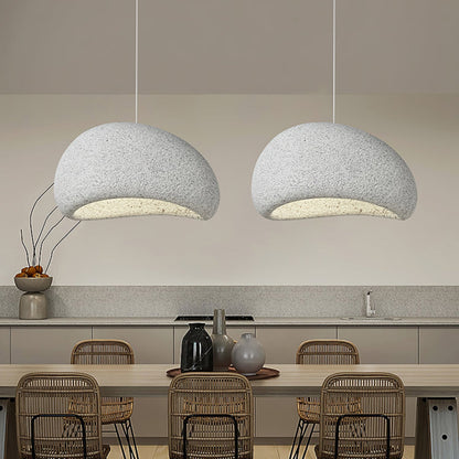 Wabi-Sabi Plaster Mushroom Pendant