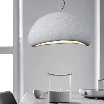 Wabi-Sabi Plaster Mushroom Pendant