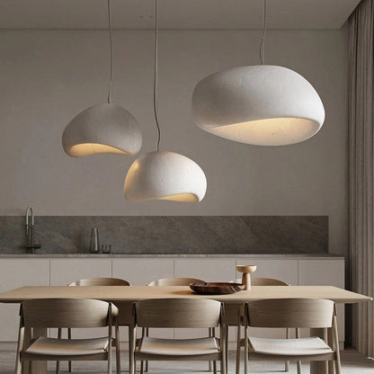 Wabi-Sabi Plaster Mushroom Pendant