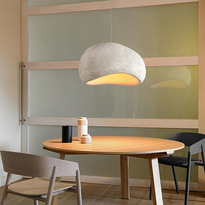 Wabi-Sabi Plaster Mushroom Pendant