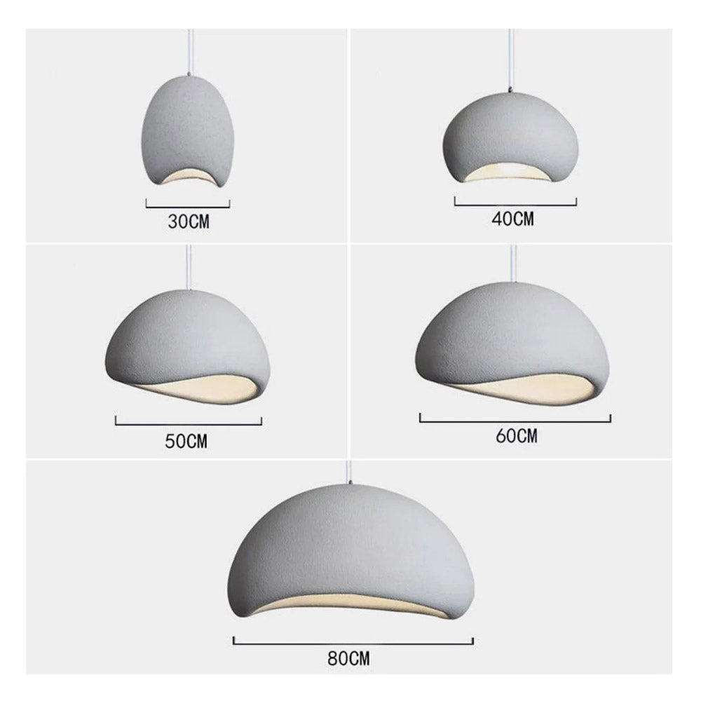 Wabi-Sabi Plaster Mushroom Pendant
