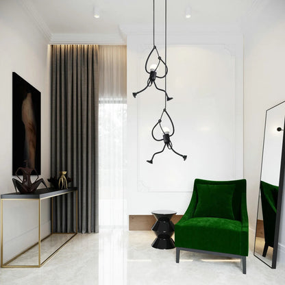 Iron Figure Adjustable Pendant Light