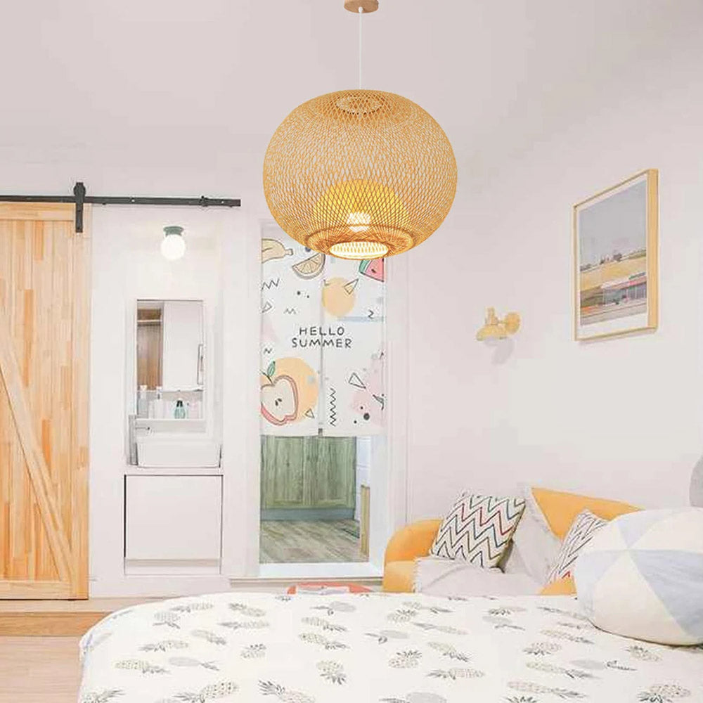 Bamboo Sphere Pendant Light, 55cm
