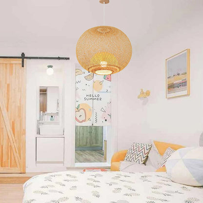 Bamboo Sphere Pendant Light, 55cm