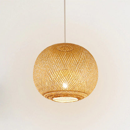 Bamboo Sphere Pendant Light, 55cm