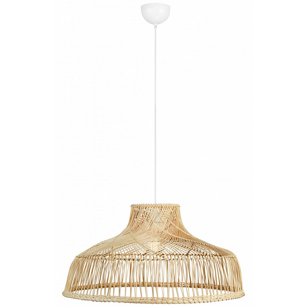 Rattan Woven Bowl Pendant Light