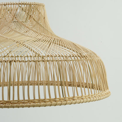 Rattan Woven Bowl Pendant Light