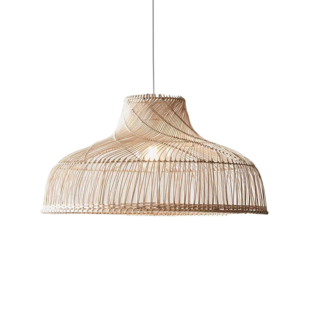 Rattan Woven Bowl Pendant Light