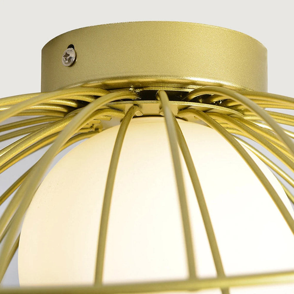 Nordic Straw Hat Metal Pendant Light