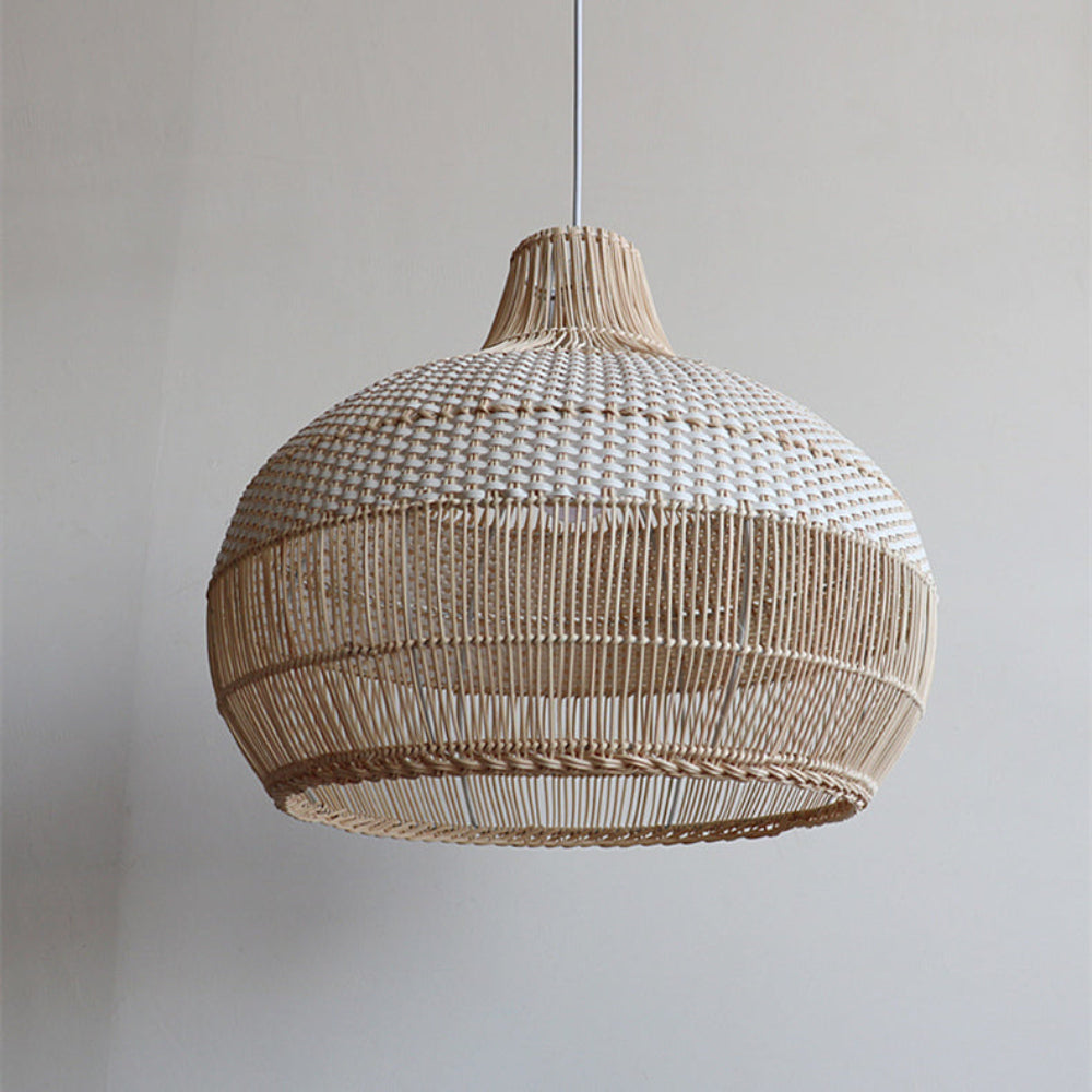 Open-Weave Rattan Island Pendant