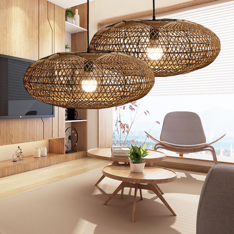 Rattan Lantern Pendant Light