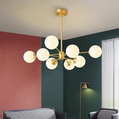 Gold Molecular Sputnik Chandelier