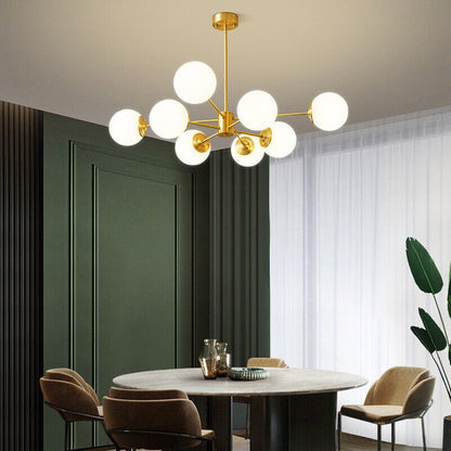 Gold Molecular Sputnik Chandelier