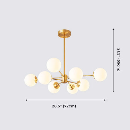 Gold Molecular Sputnik Chandelier