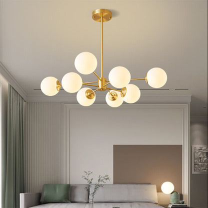 Gold Molecular Sputnik Chandelier