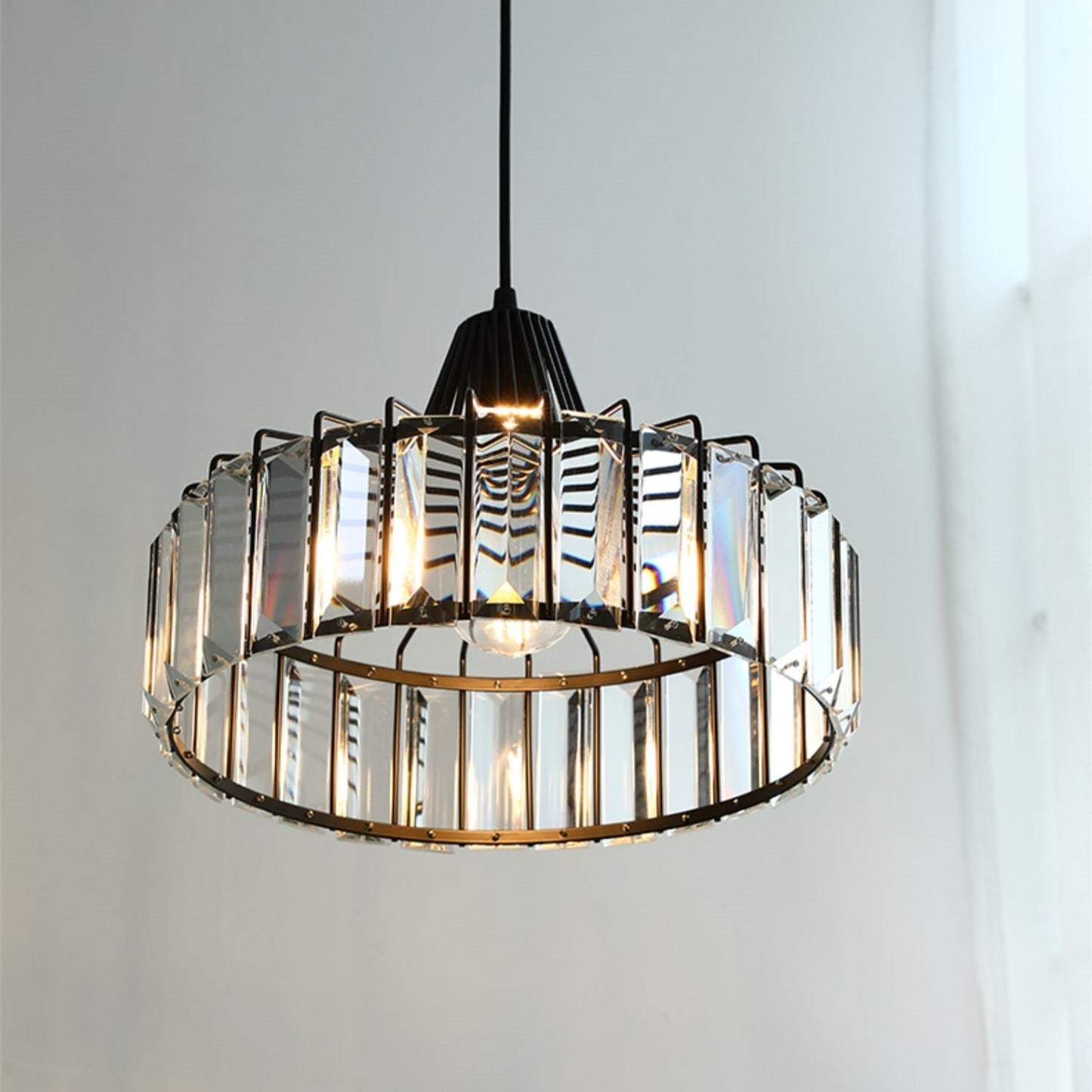 Modern K9 Crystal Island Pendant