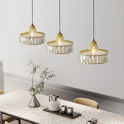 Modern K9 Crystal Island Pendant