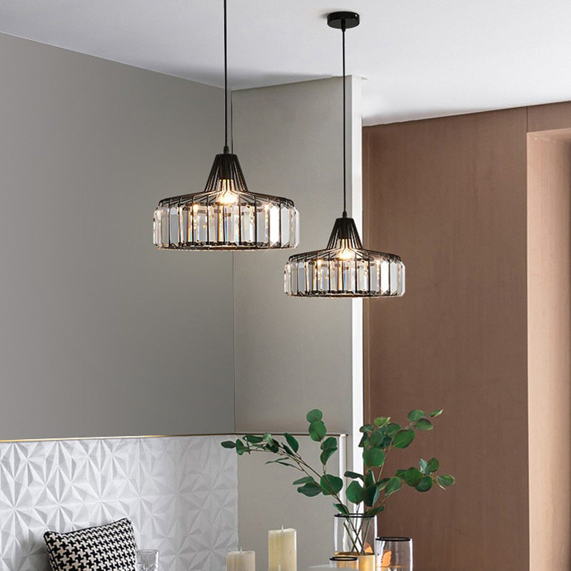 Modern K9 Crystal Island Pendant