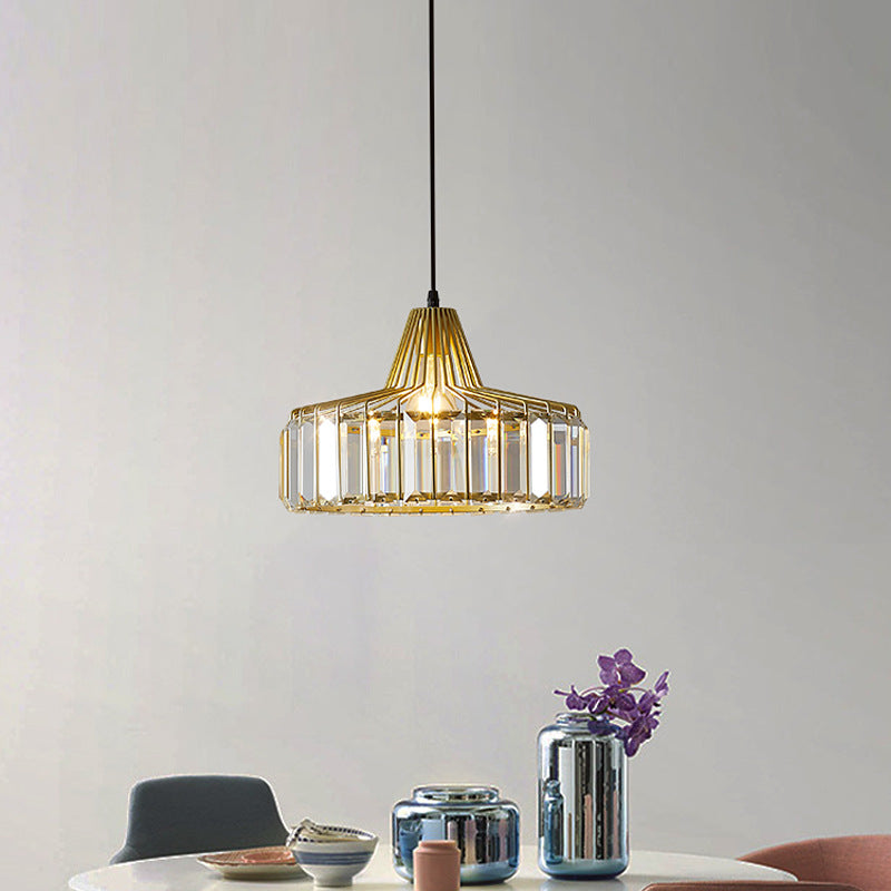 Modern K9 Crystal Island Pendant