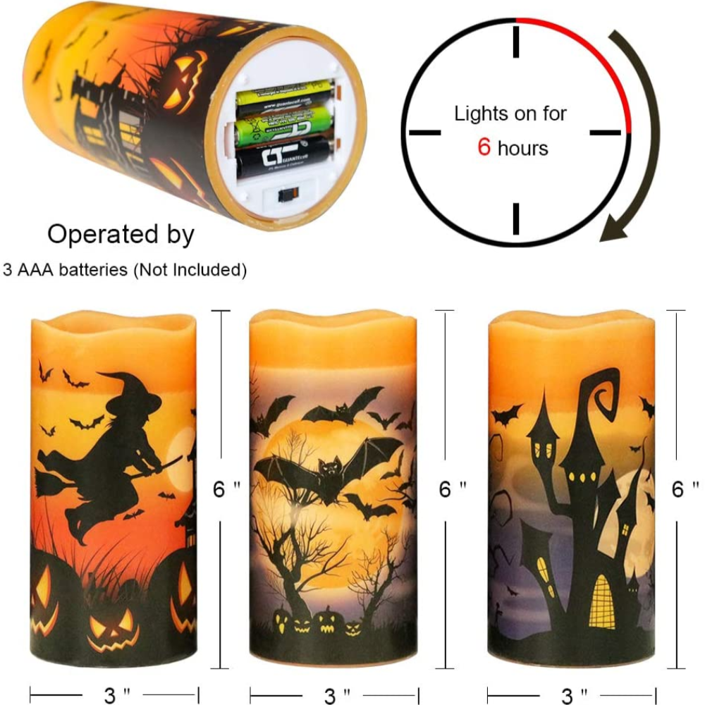 Halloween Flameless Flickering LED Candles