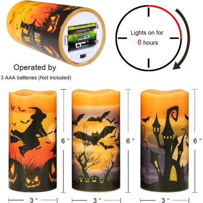 Halloween Flameless Flickering LED Candles