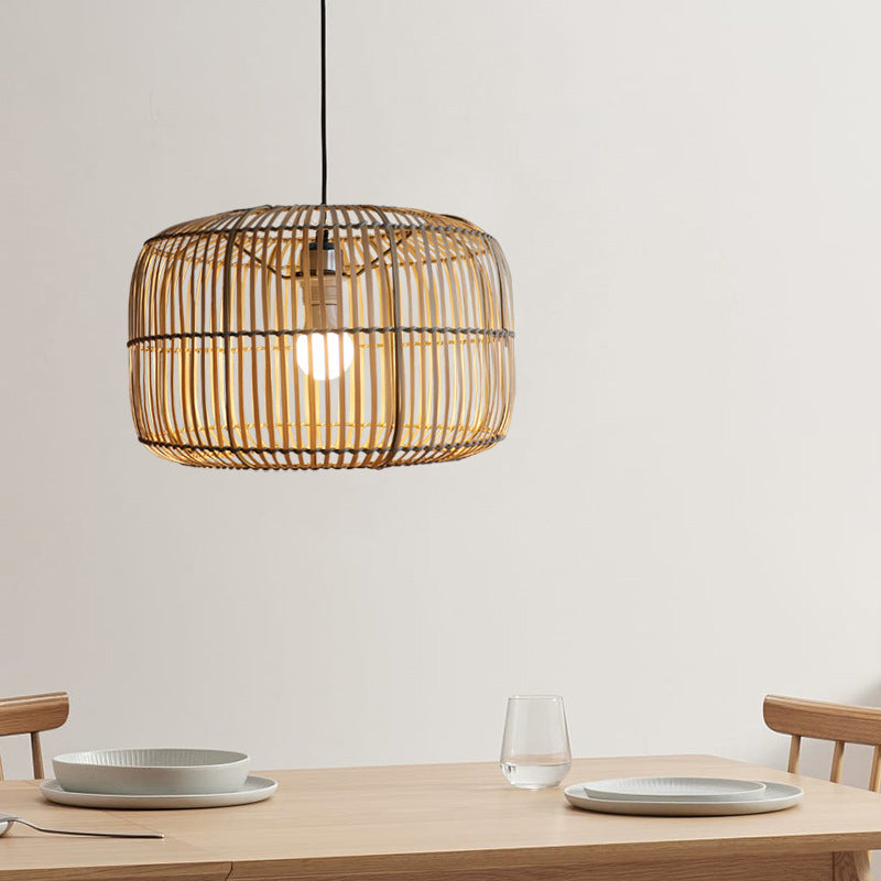 Lantern Shape Bamboo Cane Pendant