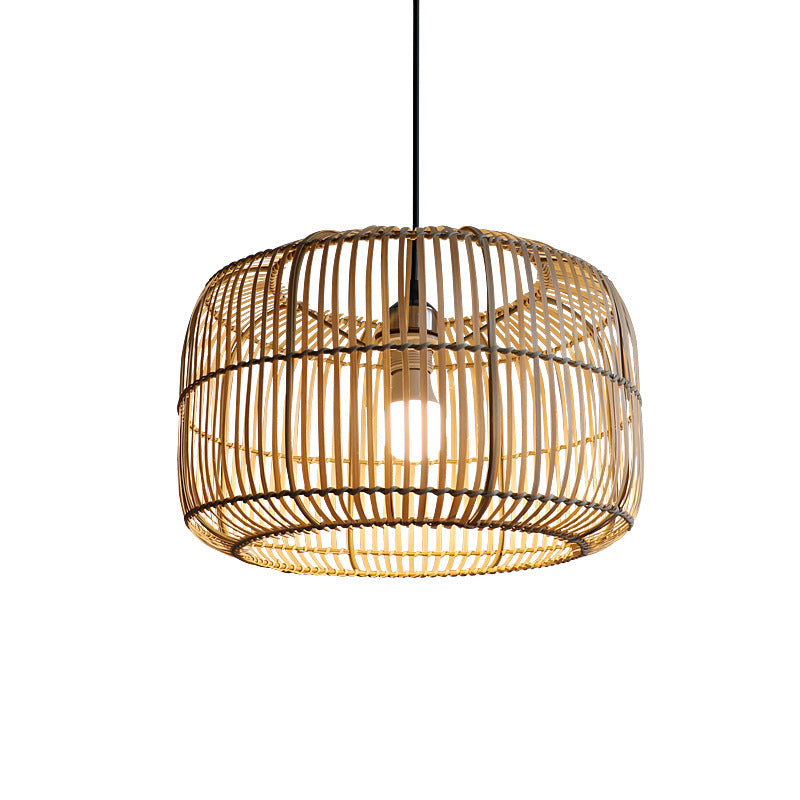 Lantern Shape Bamboo Cane Pendant