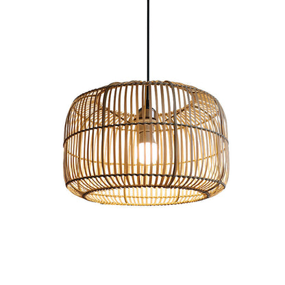 Lantern Shape Bamboo Cane Pendant