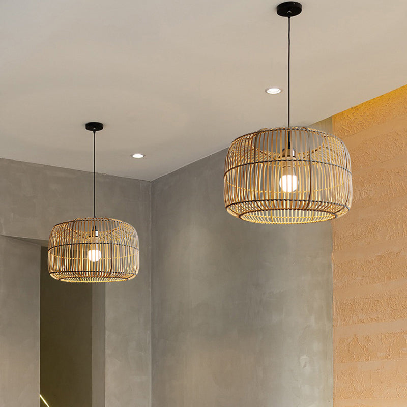 Lantern Shape Bamboo Cane Pendant