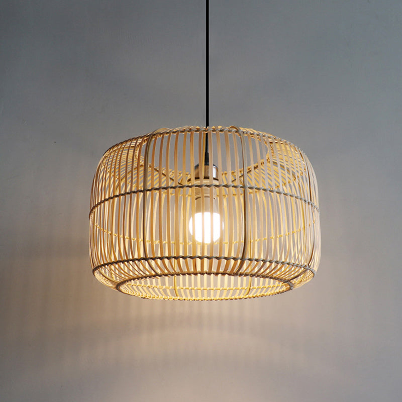 Lantern Shape Bamboo Cane Pendant