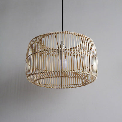 Lantern Shape Bamboo Cane Pendant