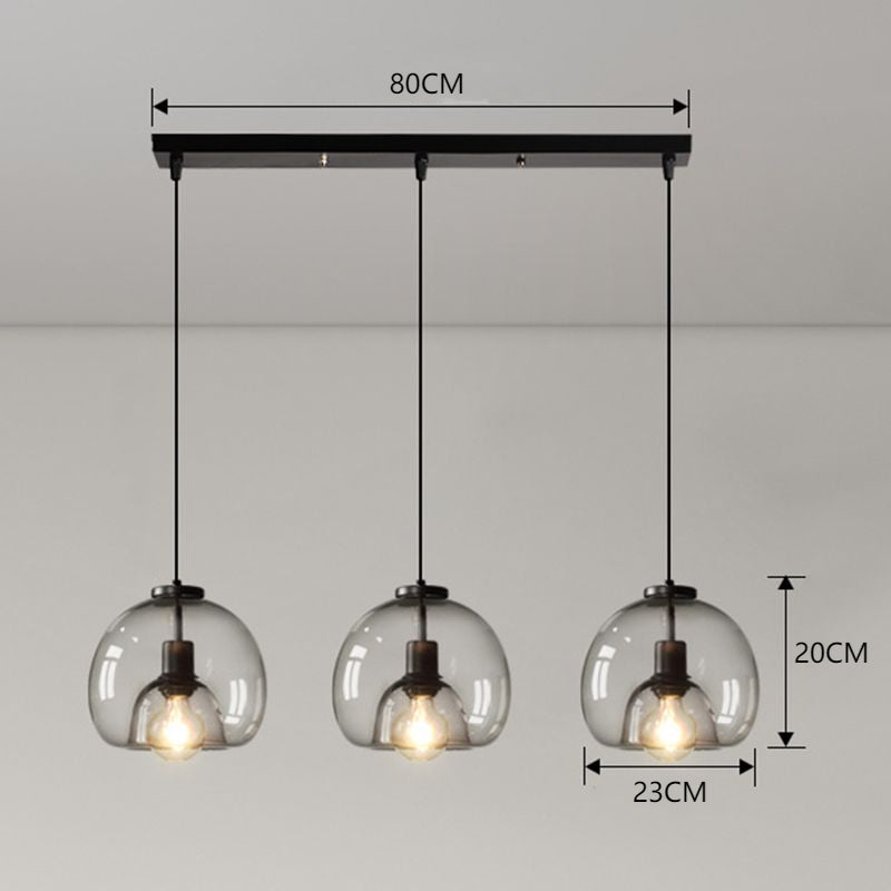 Double-Layer Glass Globe Pendant