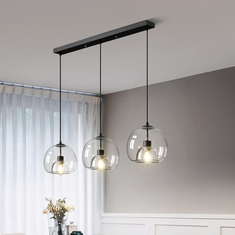 Double-Layer Glass Globe Pendant