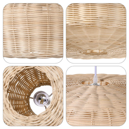 Symmetrical Woven Wicker Pendant