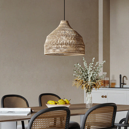 Sturdy Rattan Woven Lampshade Pendant