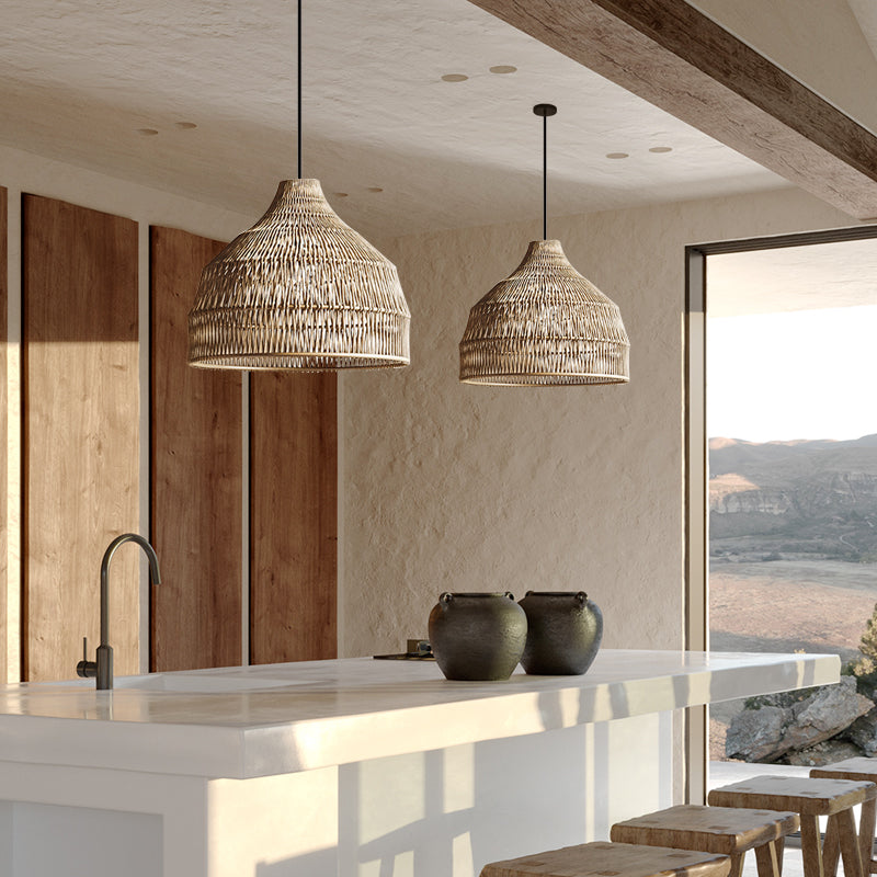 Sturdy Rattan Woven Lampshade Pendant