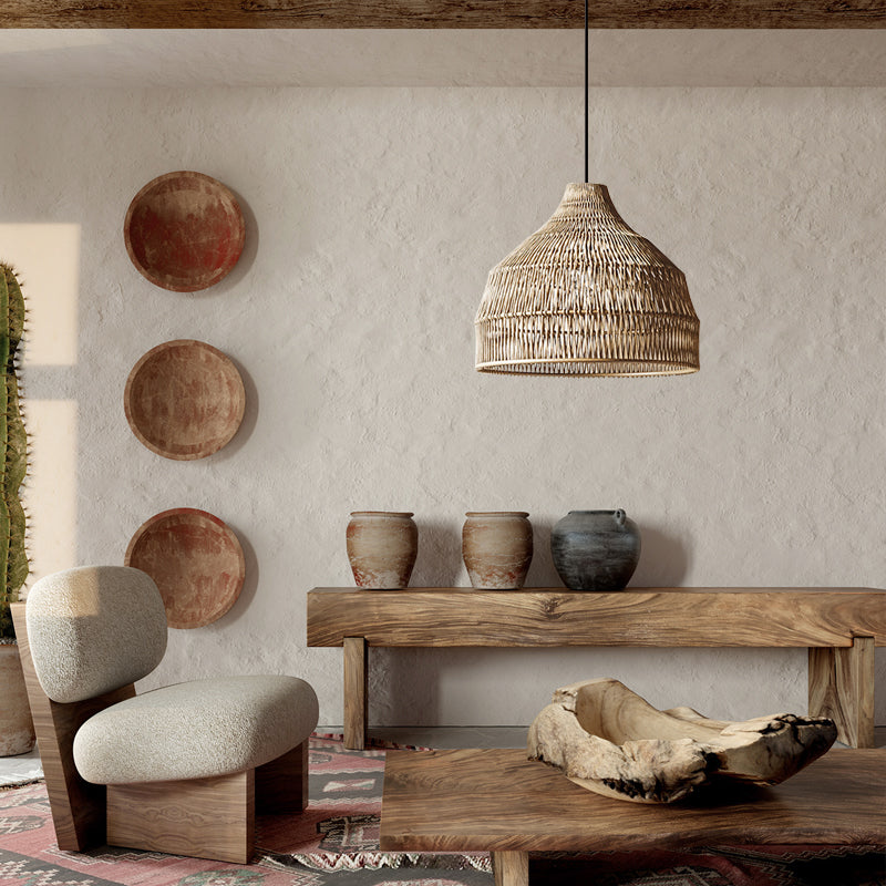 Sturdy Rattan Woven Lampshade Pendant