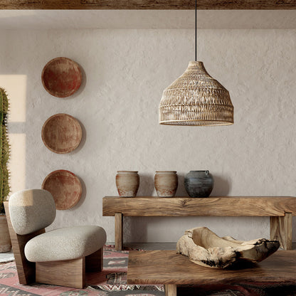 Sturdy Rattan Woven Lampshade Pendant