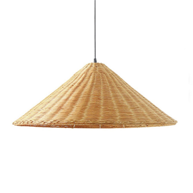 Wicker Cone Shade Rattan Pendant