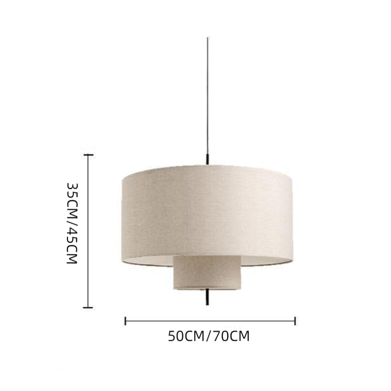 Textile Cylinder Pendant Light