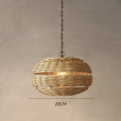 Minimalist Wicker Woven Pendant Shade