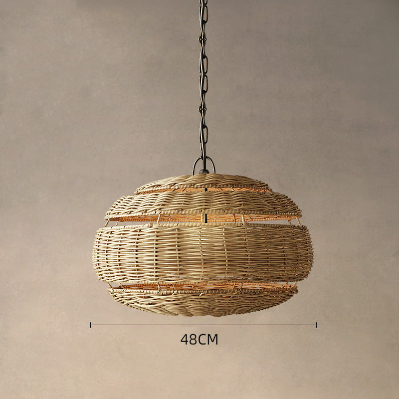 Minimalist Wicker Woven Pendant Shade