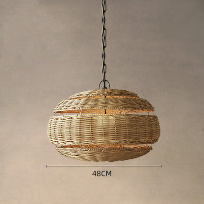 Minimalist Wicker Woven Pendant Shade