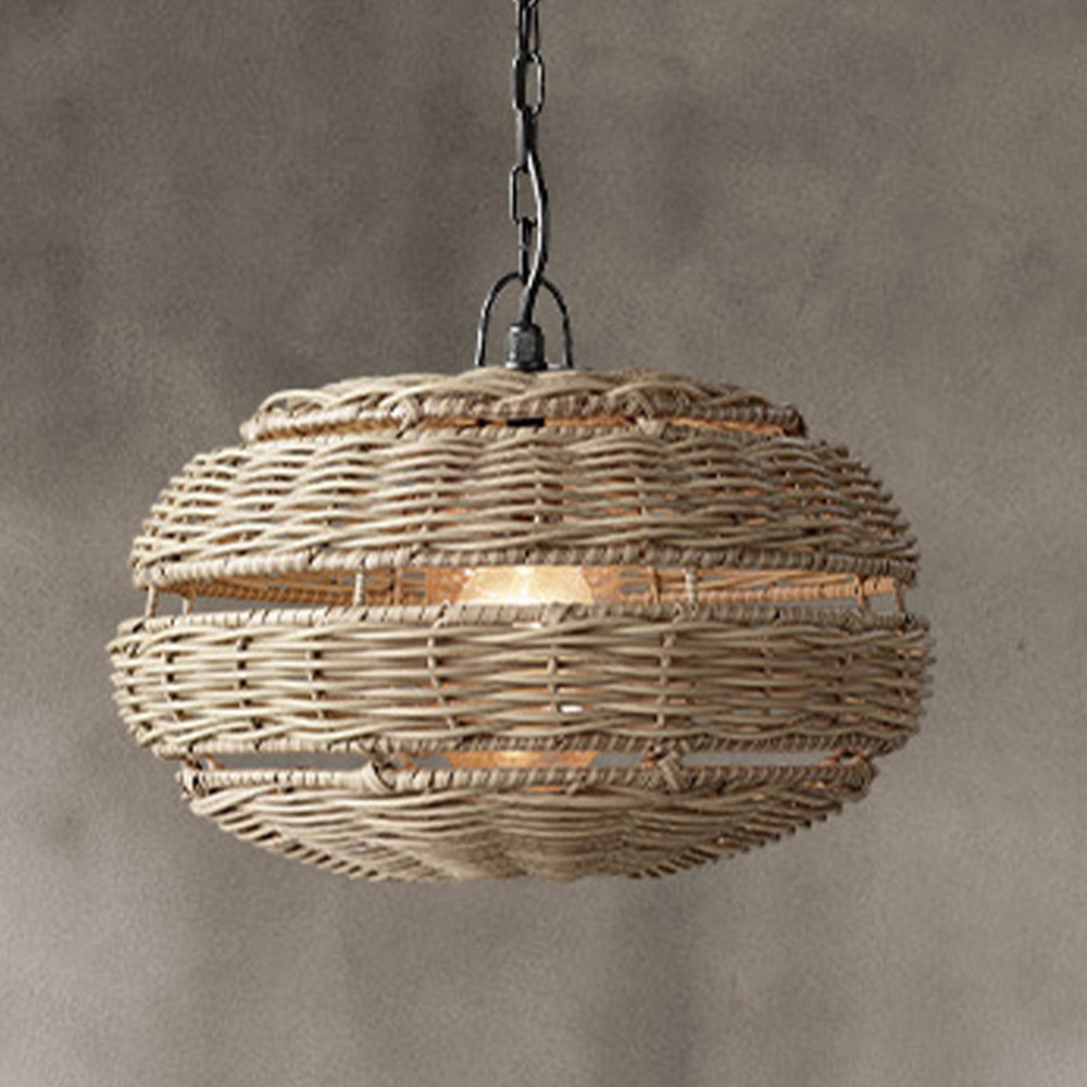 Minimalist Wicker Woven Pendant Shade
