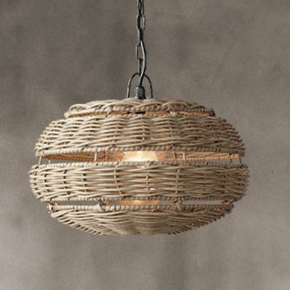 Minimalist Wicker Woven Pendant Shade