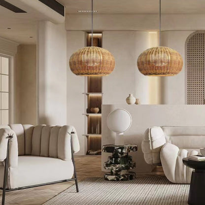 Waterproof Rattan Courtyard Pendant