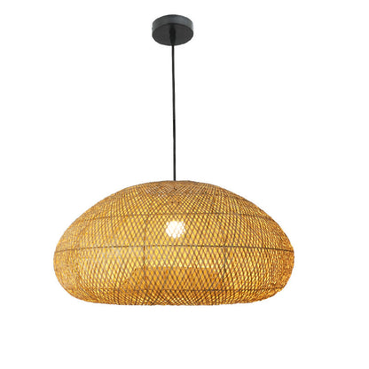 Beige Handmade Bamboo Pendant Light