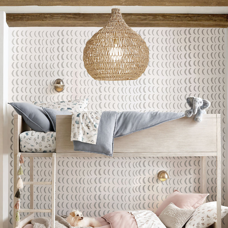 Traditional Woven Shade Pendant Light